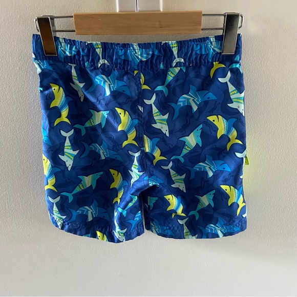 EUC UV Skinz Royal Blue Sharks SwimTrunks - Size 5 - Picture 3 of 5